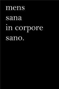 Latin Notebook - Mens Sana in Corpore Sano