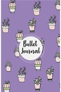 Bullet Journal: Cute Cactus Pattern: Notebook Bullet Journal Dotted Grid, 100 Pages (5.5 X 8.5)