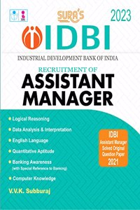 SURA`S IDBI Assistant Manager Exam Book in English Medium - Latest Updated Edition 2023