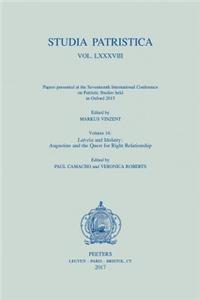 Studia Patristica. Vol. LXXXVIII - Papers Presented at the Seventeenth International Conference on Patristic Studies Held in Oxford 2015