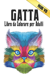 Libro da Colorare per Adulti Gatta