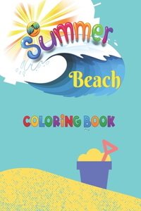 Summer beach coloring book