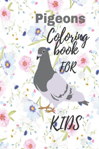 Pigeons Coloring book for kids