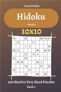 Hidoku Puzzles - 200 Hard to Very Hard Puzzles 10x10 Book 6