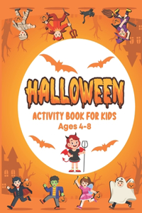 Halloween Activity Book for Kids Ages 4-8