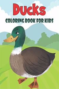 Ducks Coloring Book For Kids: 50 Ducks Coloring Pages