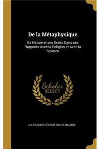 De la Métaphysique