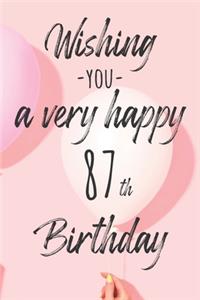 Wishing you a very happy 87th Birthday