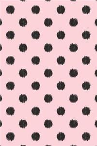 Black Doodled Polka Dots Notebook