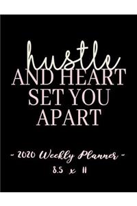 2020 Weekly Planner - Hustle and Heart, Set You Apart