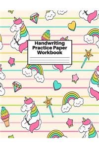 Handwriting Practice Paper Workbook