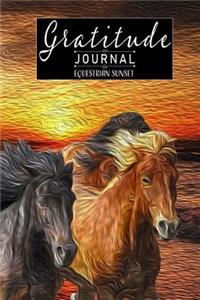 Gratitude Journal Equestrian Sunset