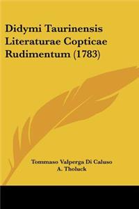 Didymi Taurinensis Literaturae Copticae Rudimentum (1783)