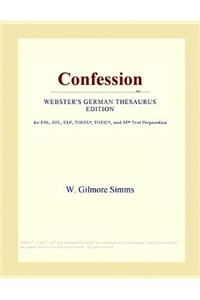 Confession (Webster's German Thesaurus Edition)