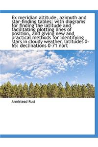 Ex Meridian Altitude, Azimuth and Star-Finding Tables; With Diagrams for Finding the Latitude and Fa