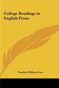 College Readings in English Prose