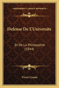 Defense De L'Universite