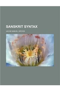 Sanskrit Syntax