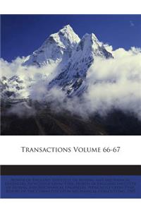 Transactions Volume 66-67