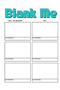 Blank Me - Basic Blank Comic Book Panelbook - 133 Pages