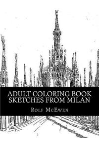 Adult Coloring Book Sketches from Milan