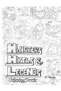 Monsters, Myths and Legends Coloring Book