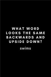 What Word Looks The Same Backwards And Upside Down? Swims