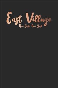 Rose Gold East Village NYC Notebook 120 Pages Lined