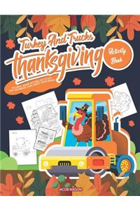 Turkey And Trucks Thanksgiving Activity Book