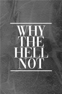 Why The Hell Not: Notebook Journal Composition Blank Lined Diary Notepad 120 Pages Paperback Grey Texture Hell