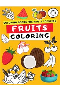 Coloring Books for Kids & Toddlers Fruits Coloring