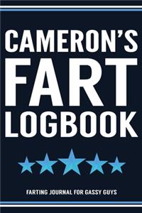 Cameron's Fart Logbook Farting Journal For Gassy Guys