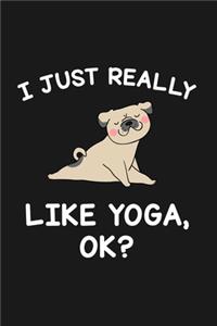 I Just Really Like Yoga Ok: Blank Lined Notebook to Write In for Notes, To Do Lists, Notepad, Journal, Funny Gifts for Yoga Lover