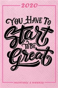 Set My 2020 Goals - Weekly and Monthly Planner