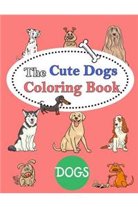 The Cute Dogs Coloring Book
