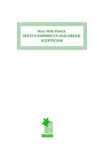 Sextus Empiricus and Greek Scepticism