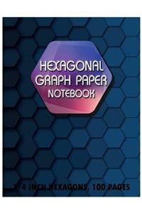 Hexagonal Graph Paper Notebook 1/4Inch Hexagons 100Pages