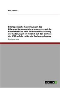 Bilanzpolitische Auswirkungen Des Bilanzrechtsmodernisierungsgesetzes Auf Den Einzelabschluss Nach Hgb