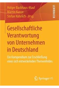 Gesellschaftliche Verantwortung Von Unternehmen in Deutschland