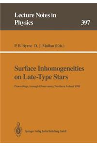 Surface Inhomogeneities on Late-Type Stars