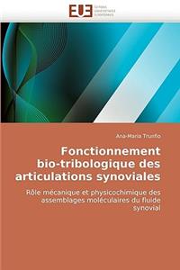 Fonctionnement Bio-Tribologique Des Articulations Synoviales