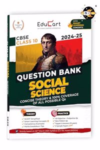 Educart CBSE Question Bank Class 10 Social Science 2024-25 (As per latest CBSE Syllabus 23 Mar 2024)