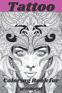 Tattoo Coloring Book for women