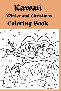 Kawaii Winter and Christmas Coloring Book