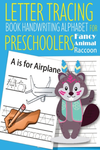Letter Tracing Book Handwriting Alphabet for Preschoolers Fancy Animal Raccoon