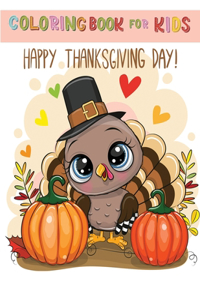 coloring book for kids happy thanksgiving day