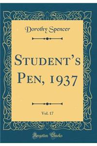 Students Pen, 1937, Vol. 17 (Classic Reprint)