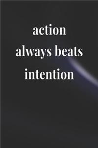 Action Always Beats Intention