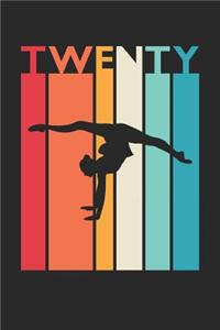 Gymnastics Notebook for 20 Year Old Women and Men - Vintage Gymnastics Journal - 20th Birthday Gift for Gymnast Diary