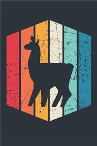 Vintage Llama Notebook - Gift for Llama Lovers - Retro Llama Journal - Llama Diary for Boys and Girls